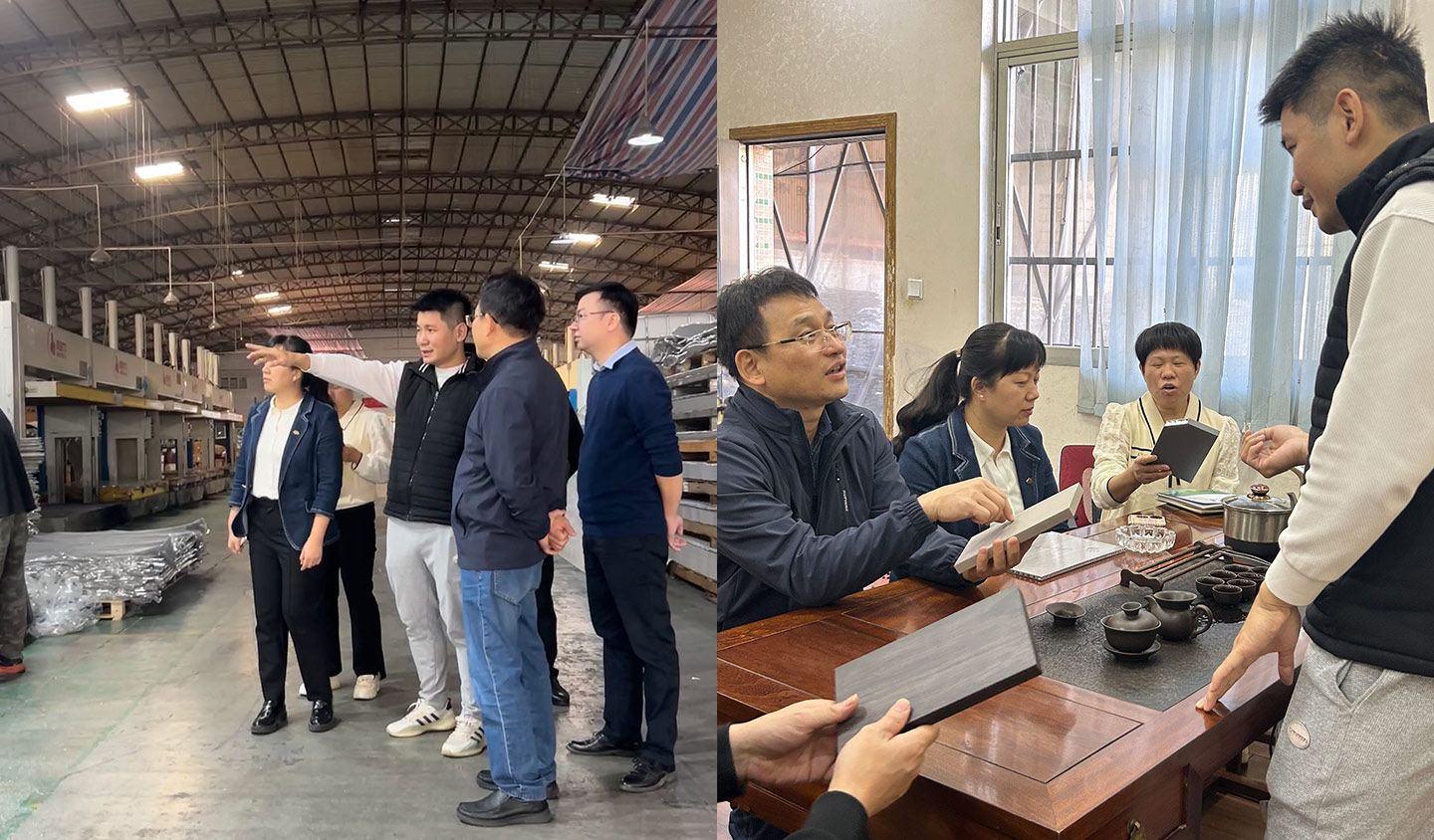 廣西省北流市領(lǐng)導(dǎo)蒞臨廣州市桂彬建材有限公司參觀考察